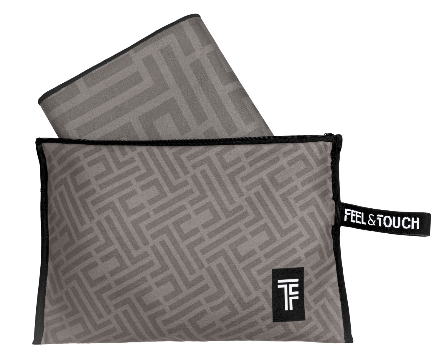 1830086124023 Σετ Πετσέτα Θαλάσσης & Νεσεσέρ 90×180 Motivo 08 Feel And Touch Microfiber - Image 1