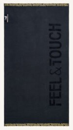 Πετσέτα Θαλάσσης 90×180 Feel And Touch Sunny Black