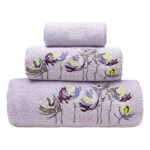 Σετ πετσέτες Art 3396 Σετ 3τμχ Λιλά   Beauty Home