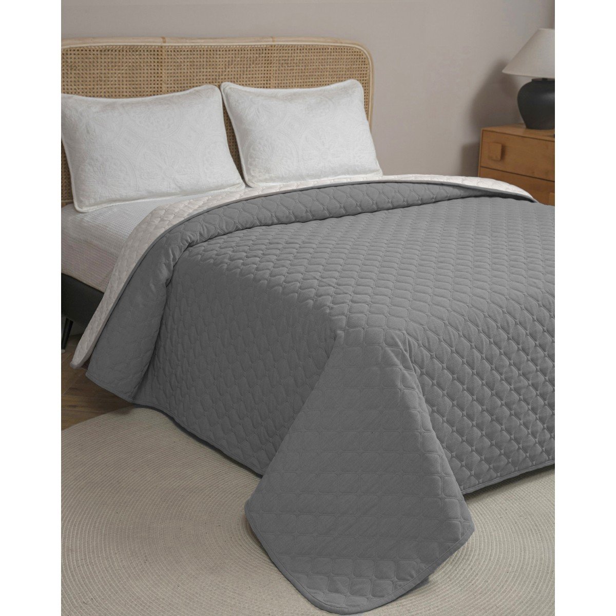 MISTRAL_GREY-2-1200x1200 ΚΟΥΒΕΡΛΙ CHENILLE ΥΠΕΡΔΙΠΛΟ 220Χ240 ADAM HOME MISTRAL GREY - Image 1