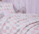 Κουβέρτα Fleece Κούνιας 110×150 Nef Nef Sweet Rhombus Pink - Image 5