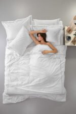 Σετ Σεντόνια King Size 270×280 Guy Laroche (Διπλό Πλακέ) Nice White-L.Silver