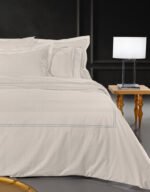 Σετ Σεντόνια King Size 270×280 Guy Laroche (Διπλό Πλακέ) Nice Natural-L.Silver - Image 2