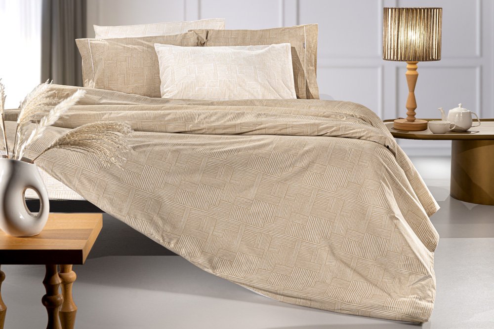 1110092224107 Σετ Σεντόνια Υπέρδιπλα 240×265 Guy Laroche Stencil Mocca - Image 1