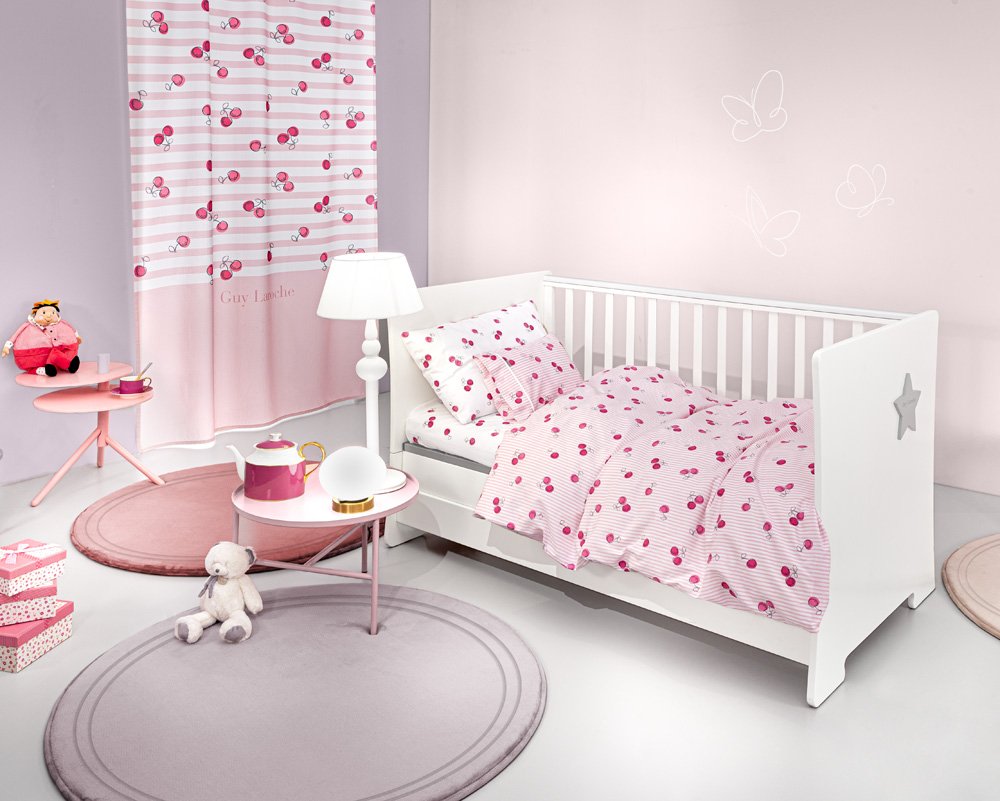 1110092224141 Σετ Σεντόνια Κούνιας 115×170 Guy Laroche Cherries - Image 1