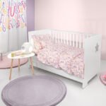 Σετ Σεντόνια Κούνιας 115×170 Guy Laroche Letters Pink