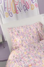 Σετ Σεντόνια Κούνιας 115×170 Guy Laroche Letters Pink - Image 3