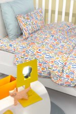 Σετ Σεντόνια Κούνιας 115×170 Guy Laroche Letters Multi - Image 2