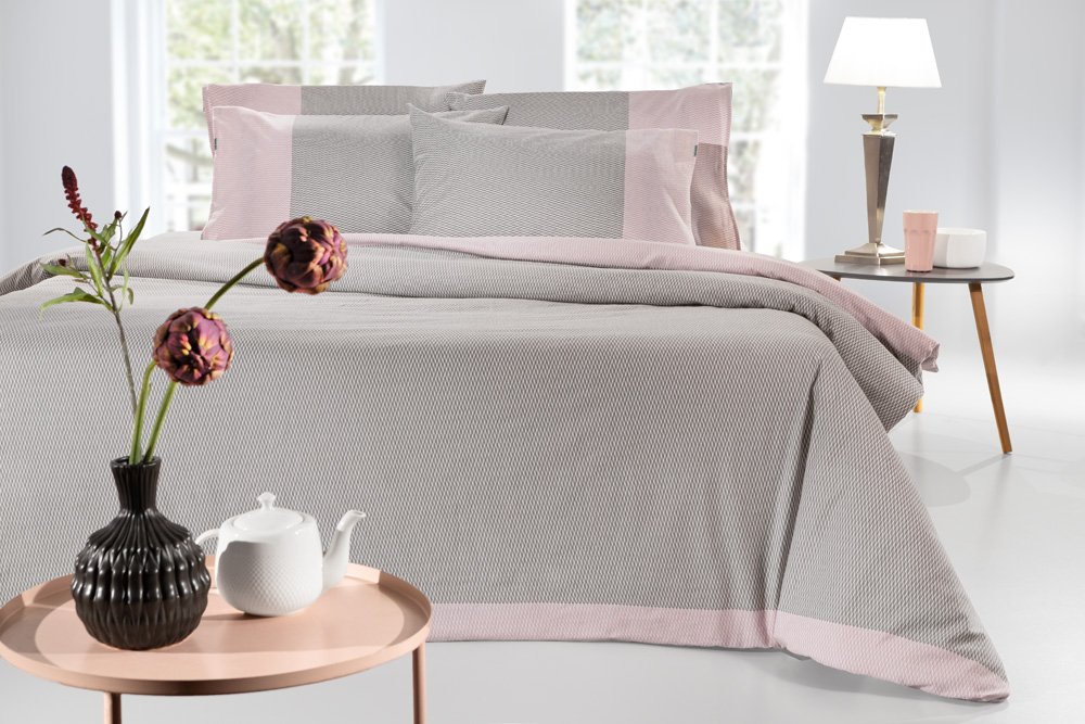 1110092224201 Σετ Σεντόνια Φανελένια Υπέρδιπλα 240×265 Guy Laroche Verona Charcoal - Image 1