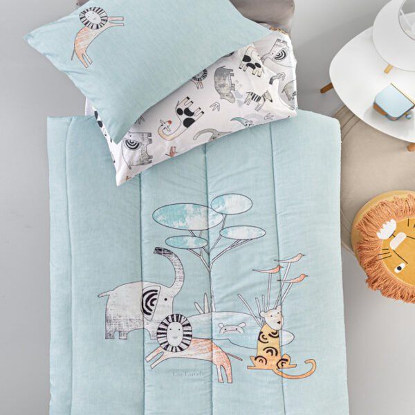 Πάπλωμα Μονό 160×220 Guy Laroche Zootopia Aqua-Grey Suede Kids