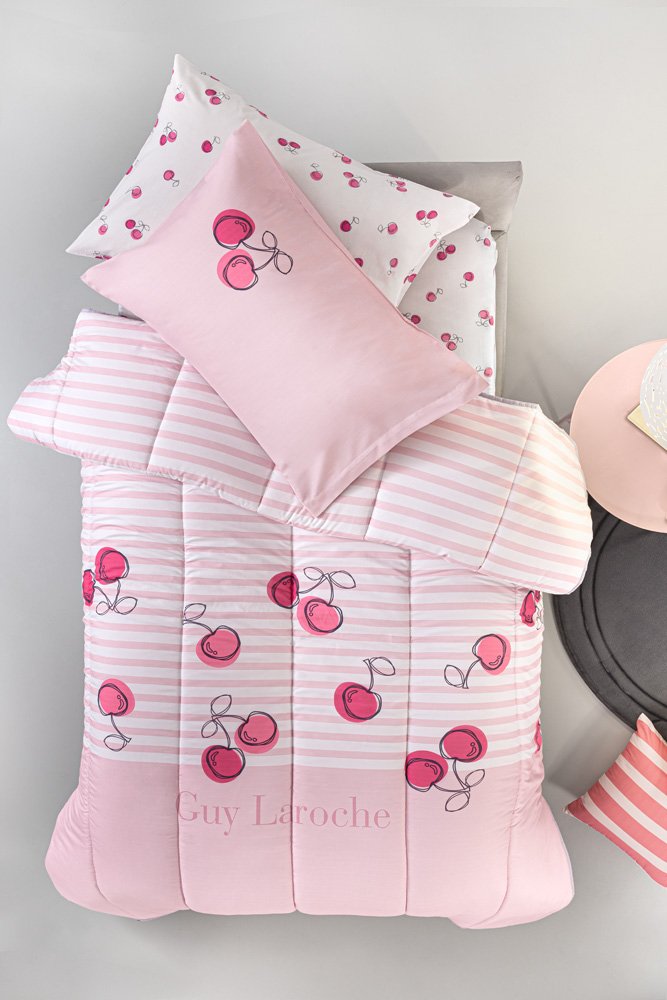 1111030224008 Πάπλωμα Μονό 160×220 Guy Laroche Cherries Suede Kids - Image 1