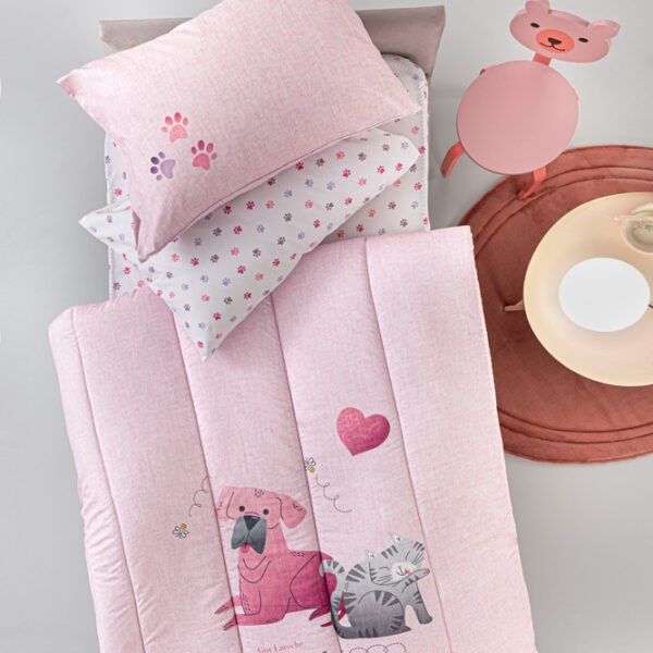 Πάπλωμα Μονό 160×220 Guy Laroche Paw Pinky Suede Kids