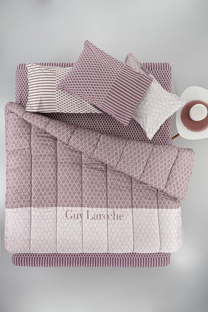 1112030224006 Παπλωματοθήκη Υπέρδιπλη 225×245 Guy Laroche Galleon Amethyst Suede - Image 1