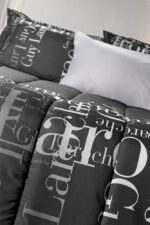 Παπλωματοθήκη Υπέρδιπλη 225×245 Guy Laroche Instyle Charcoal Suede - Image 3