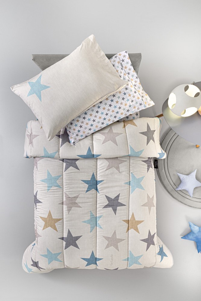 1112030224023 Παπλωματοθήκη Μονή 165×225 Guy Laroche Cosmos Natural Suede Kids - Image 1