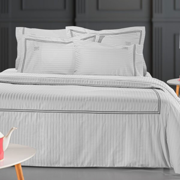 Παπλωματοθήκη Υπέρδιπλη 225×245 Guy Laroche (Διπλό Πλακέ) Nice Cement-D.Silver