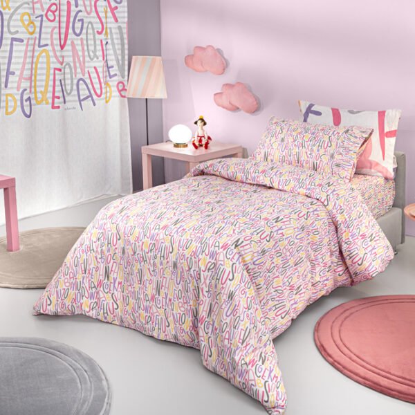 Σετ Παπλωματοθήκη Μονή 165×225 Guy Laroche Letters Pink