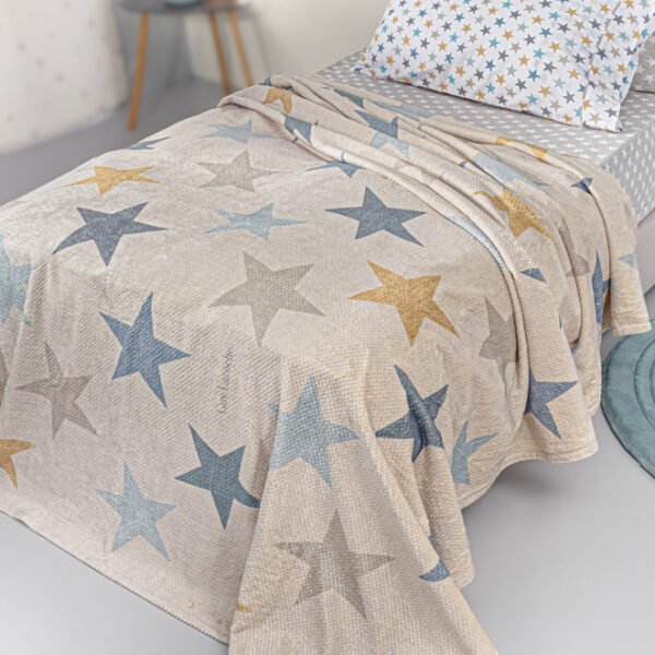 Κουβέρτα Fleece Ultra Soft Μονή 160×220 Guy Laroche Cosmos Natural