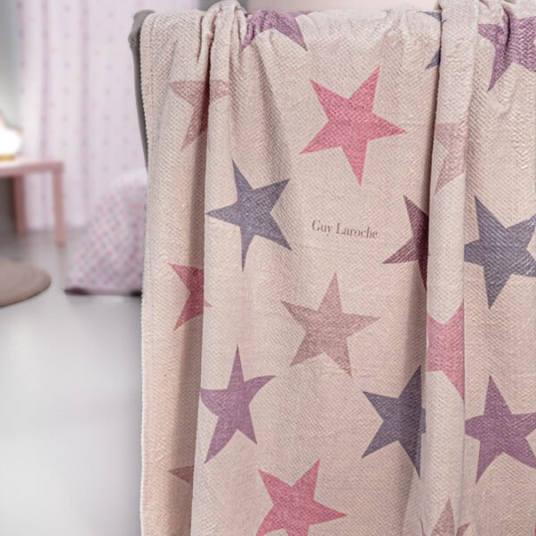 Κουβέρτα Fleece Ultra Soft Μονή 160×220 Guy Laroche Cosmos Pudra