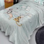Κουβέρτα Fleece Ultra Soft Μονή 160×220 Guy Laroche Zootopia Aqua-Grey