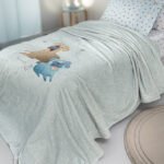 Κουβέρτα Fleece Ultra Soft Μονή 160×220 Guy Laroche Paw Ciel