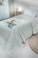Κουβέρτα Fleece Ultra Soft Μονή 160×220 Guy Laroche Paw Ciel