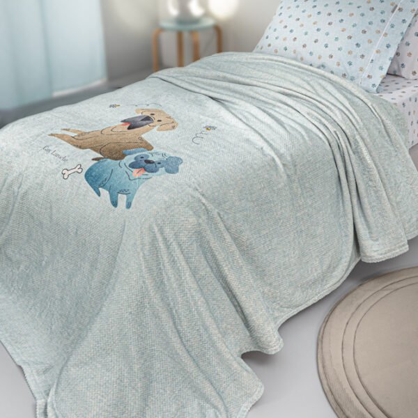 Κουβέρτα Fleece Ultra Soft Μονή 160×220 Guy Laroche Paw Ciel