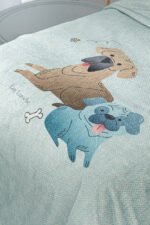 Κουβέρτα Fleece Ultra Soft Μονή 160×220 Guy Laroche Paw Ciel - Image 2