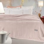 Κουβέρτα Βελουτέ Υπέρδιπλη 220×240 Guy Laroche Cheval Pudra