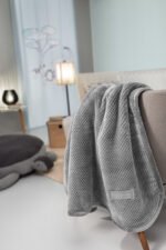 Βρεφική Κουβέρτα Βελουτέ Κούνιας 110×140 Guy Laroche Cheval Silver