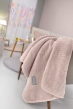 Βρεφική Κουβέρτα Βελουτέ Κούνιας 110×140 Guy Laroche Cheval Pudra