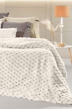 Γούνινη Κουβέρτα UltraSoft King SIze 260×240 Guy Laroche Elixir Ivory - Image 2