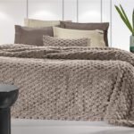 Γούνινη Κουβέρτα UltraSoft King SIze 260×240 Guy Laroche Elixir Taupe