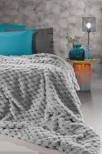 Γούνινη Κουβέρτα UltraSoft King SIze 260×240 Guy Laroche Elixir Silver - Image 2