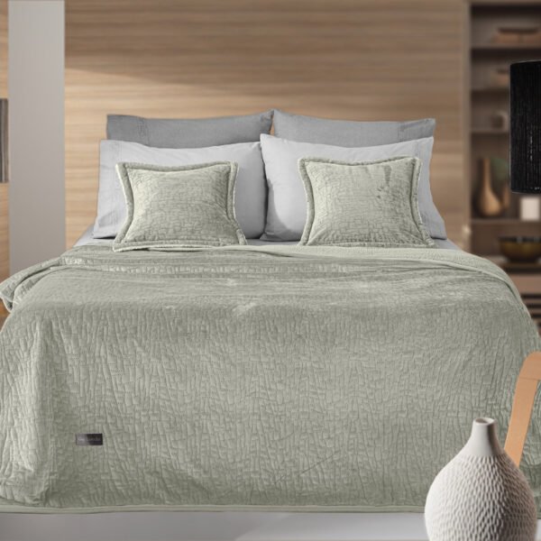 Σετ Κουβέρτα Καπιτονέ Μονή 160×220 & Μαξιλαροθήκη 48×48 Guy Laroche Bolzano Khaki