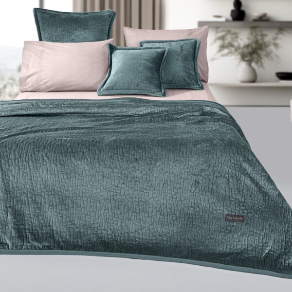 Σετ Κουβέρτα Καπιτονέ Υπέρδιπλη 220×240 & Μαξιλαροθήκη 60×60 Guy Laroche Bolzano Emerald