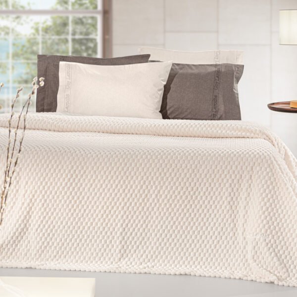 Κουβέρτα Fleece Μονή 160×220 & Μαξιλαροθήκη 43×43 Διακόσμησης Guy Laroche Smoothie Ivory