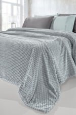 Κουβέρτα Fleece Μονή 160×220 & Μαξιλαροθήκη 43×43 Διακόσμησης Guy Laroche Smoothie Silver