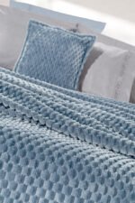 Κουβέρτα Fleece Μονή 160×220 & Μαξιλαροθήκη 43×43 Διακόσμησης Guy Laroche Smoothie Blue - Image 4
