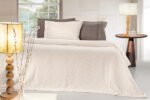 Κουβέρτα Fleece Υπέρδιπλη 220×240 & Μαξιλαροθήκη 52×52 Διακόσμησης Guy Laroche Smoothie Ivory