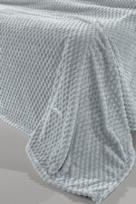 Κουβέρτα Fleece Υπέρδιπλη 220×240 & Μαξιλαροθήκη 52×52 Διακόσμησης Guy Laroche Smoothie Silver - Image 2