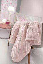 Κουβέρτα Πικέ Κούνιας 110×130 Guy Laroche Prewashed Bebe Bella Pinky