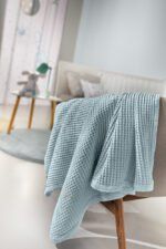 Κουβέρτα Πικέ Κούνιας 110×130 Guy Laroche Prewashed Bebe Bella L.Blue