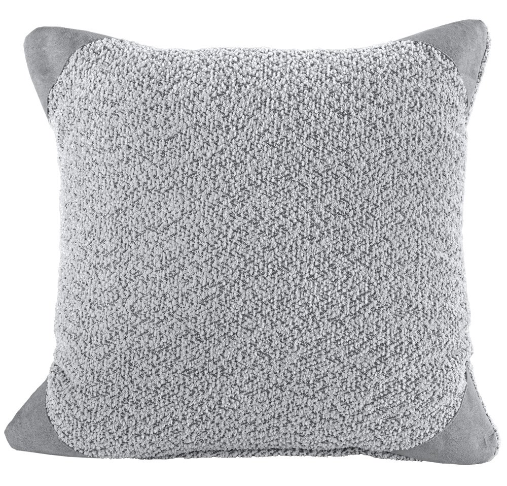 1116086224005 Διακοσμητική Μαξιλαροθήκη 42×42 Guy Laroche Lama Silver - Image 1