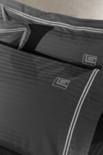 Μαξιλαροθήκες Ζέυγος 52×72 Guy Laroche Διπλό Πλάκε Nice Anthracite-Silver