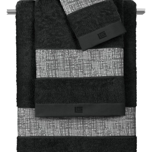 Σετ Πετσέτες 3 Τεμαχίων Guy Laroche Valley Silver-Black