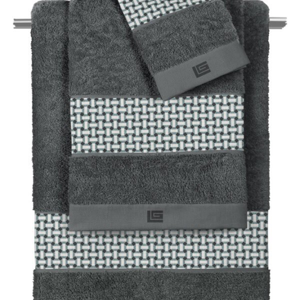Σετ Πετσέτες 3 Τεμαχίων Guy Laroche Buddha Cement-Anthracite