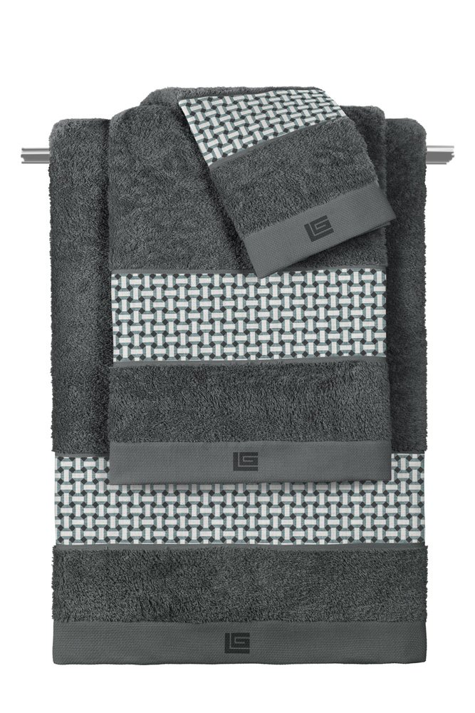 1122030224002 Σετ Πετσέτες 3 Τεμαχίων Guy Laroche Buddha Cement-Anthracite - Image 1