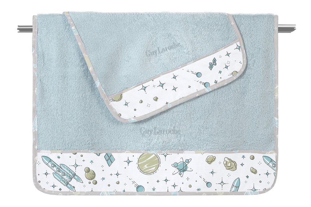 1122092224027 Σετ Πετσέτες Παιδικές 2 Τεμαχίων Guy Laroche Meteor Sky - Image 1