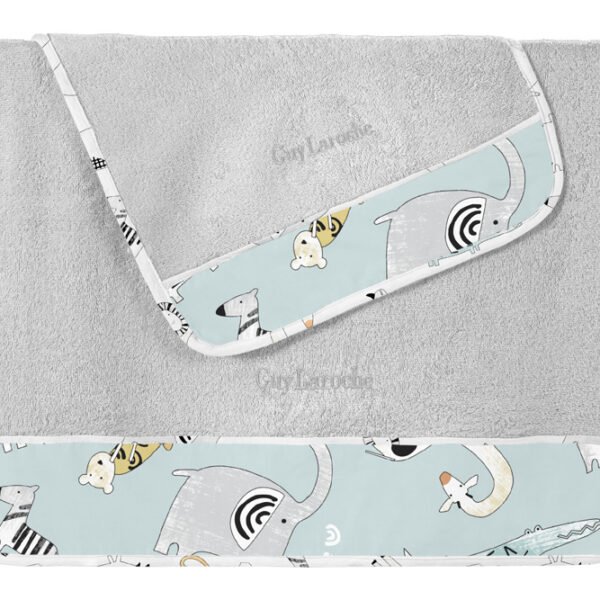 Σετ Πετσέτες Παιδικές 2 Τεμαχίων Guy Laroche Zootopia Aqua-Grey